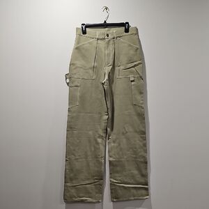 Olive Wide LEG Cargo Pants